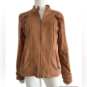 J2 by JouJou‎ western zip up jacket faux suede